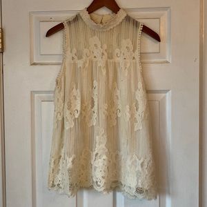 Sleeveless lace top